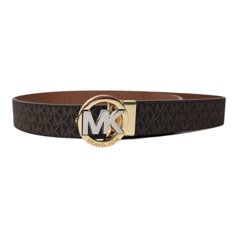 Michael Kors Reversible Leather Belt – Signature MK Buckle